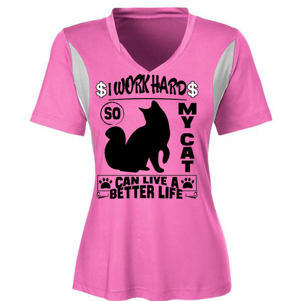 I Work Hard So My Cat Can Live A Better Life T Shirt, I Love My Cat T Shirt, Awesome T-Shirts