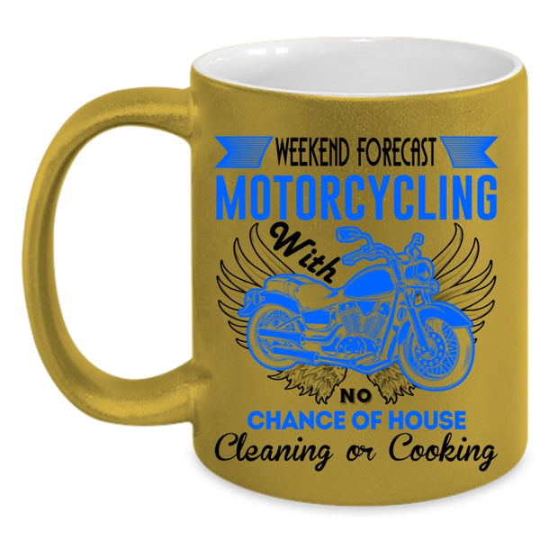 Chace Of Horse Cleaning Or Cooking Coffee Mug, Motorcycling Accent Mug