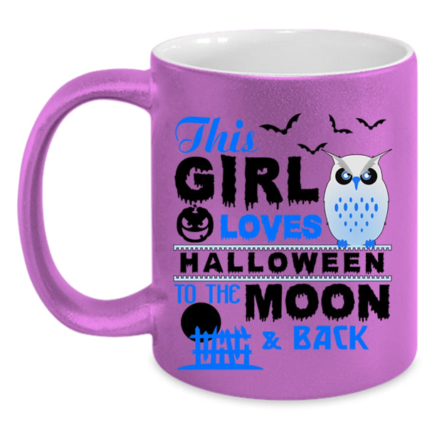 Gift For My Daughter Coffee Mug, This Girl Loves Halloween Accent Mug