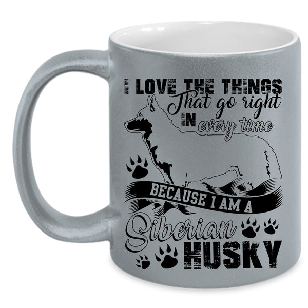 Cute Siberian Husky Coffee Mug, I Am A Siberian Husky Accent Mug