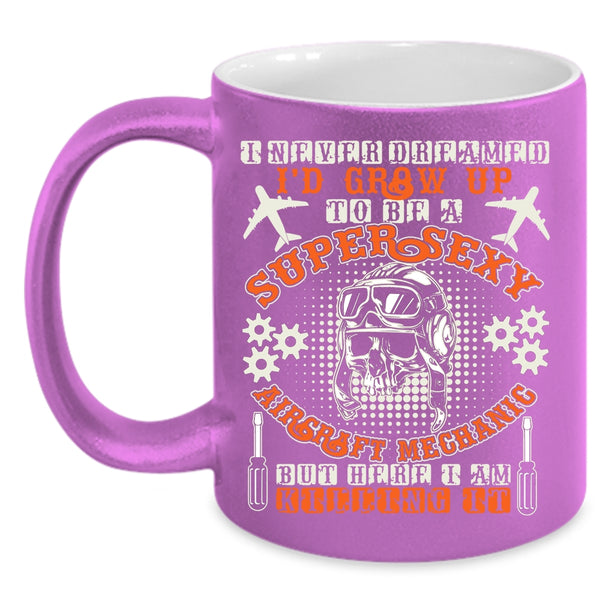I'd Grow Up To Be An Aircraft Mechanic Coffee Mug, Funny Mechanic Coffee Cup