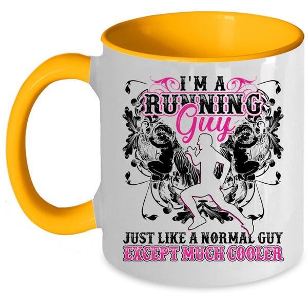 Cool Gift For Running Guy Coffee Mug, I'm A Running Guy Accent Mug