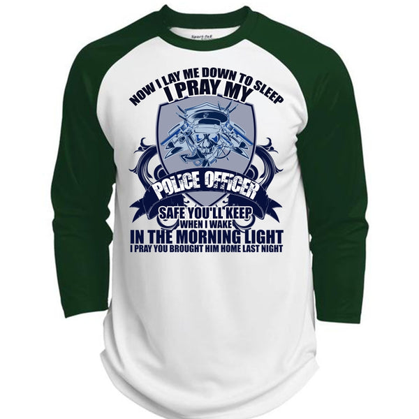 I Pray My Police Officer T Shirt, I Love Police T Shirt, Awesome T-Shirts  (Polyester Game Baseball Jersey)