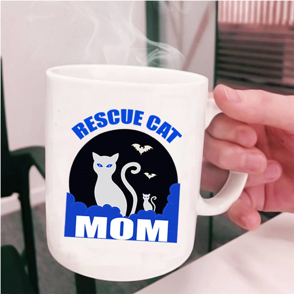 Best Gift For Mom Coffee Mug, Rescue Cat Mom Cup