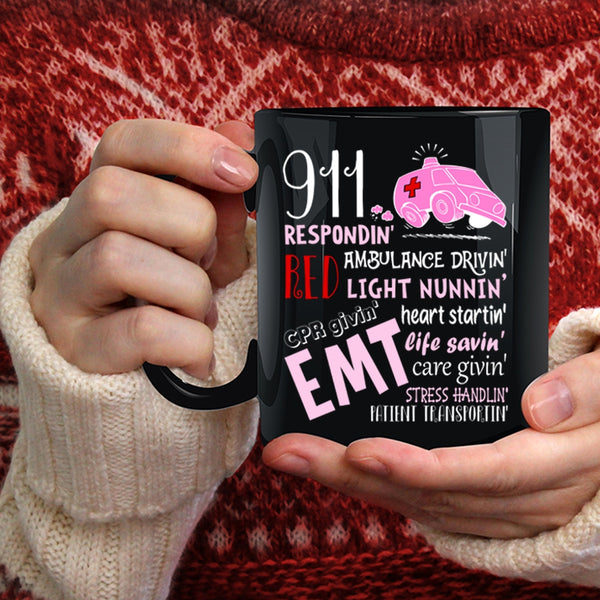 911 Responding Coffee Mug, Ambulance Driving Coffee Cup