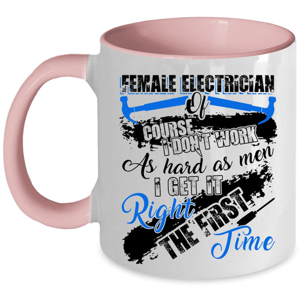 Cute Electrician Coffee Mug, Female Electrician Accent Mug