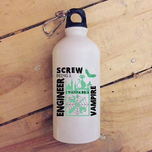Being A Engineer 20 oz Stainless Steel Bottle,I Wanna Be A Vampire Outdoor Sports Water Bottle