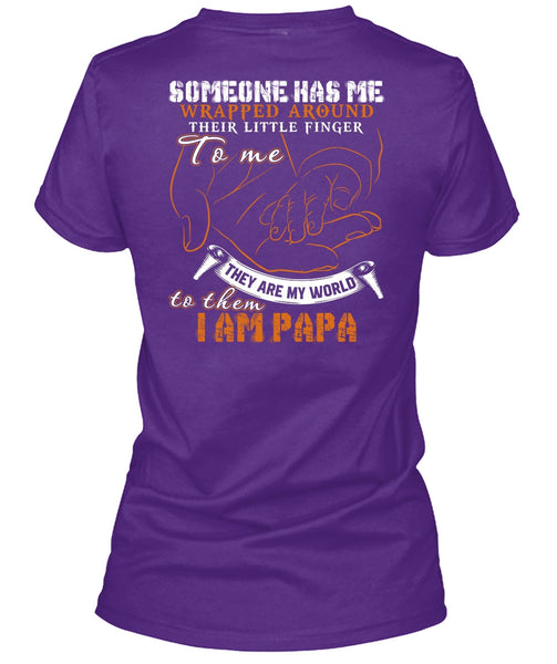 I Am Papa T Shirt, They Are My World T Shirt