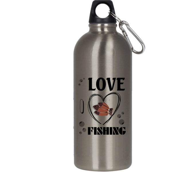 Love Fishing 20 oz Stainless Steel Bottle,Lovely Gift For Fisher Outdoor Sports Water Bottle