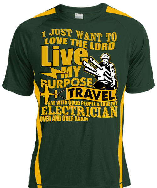 Love My Electrician T Shirt, Love The Lord T Shirt, Cool Shirt