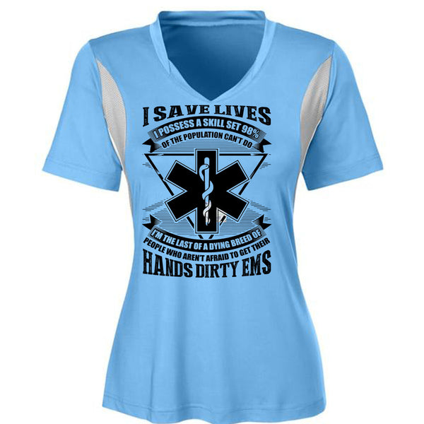 Hands Dirty EMS T Shirt, I Save Lives T Shirt, Awesome T-Shirts