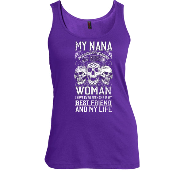 My Nana Is The Coolest Woman T Shirt, Awesome Nanny T Shirt, Cool T Shirt