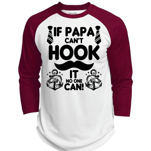 If Papa Can't Hook T Shirt, I Love Papa T Shirt, Awesome T-Shirts  (Polyester Game Baseball Jersey)