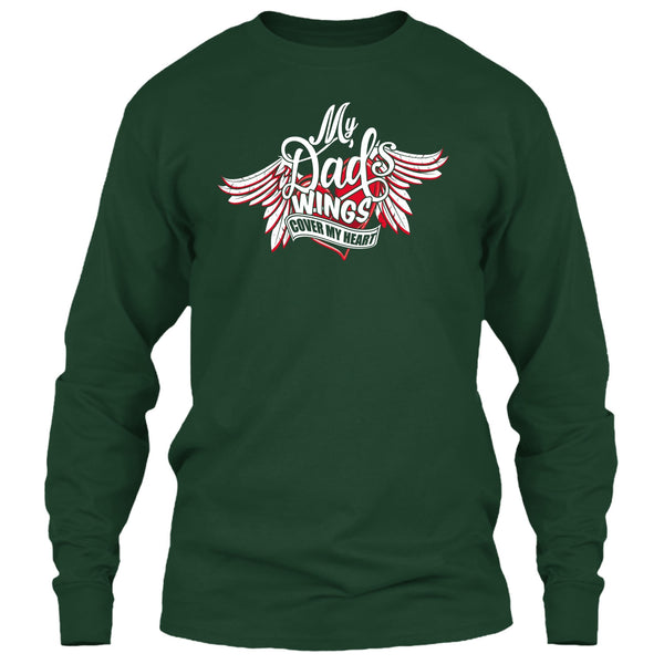 My Dad Wing's Cover My Heart T Shirt, Dad's Wing T Shirt