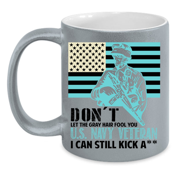 Funny U.S Navy Veteran Coffee Mug, U.S Navy Veteran Accent Mug