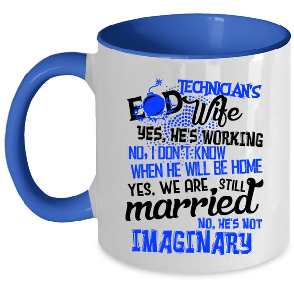 Cool Just Married Coffee Mug, EOD Technician's Wife Accent Mug