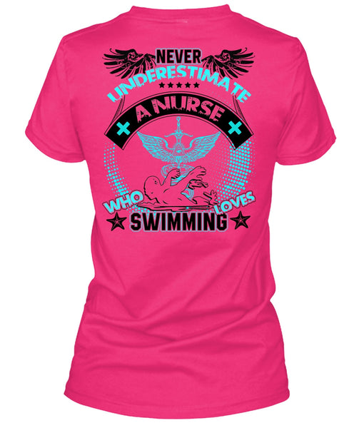 Nurse Who Loves Swimming T Shirt, I Love Swimming T Shirt