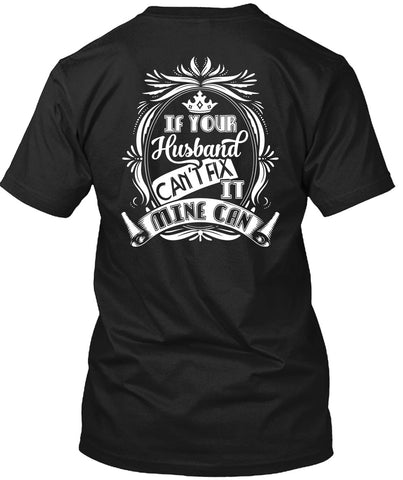 A black t-shirt with the shopify logo