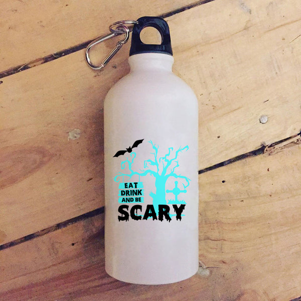 Eat Drink And Be Scary 20 oz Stainless Steel Bottle,Cool Halloween Outdoor Sports Water Bottle