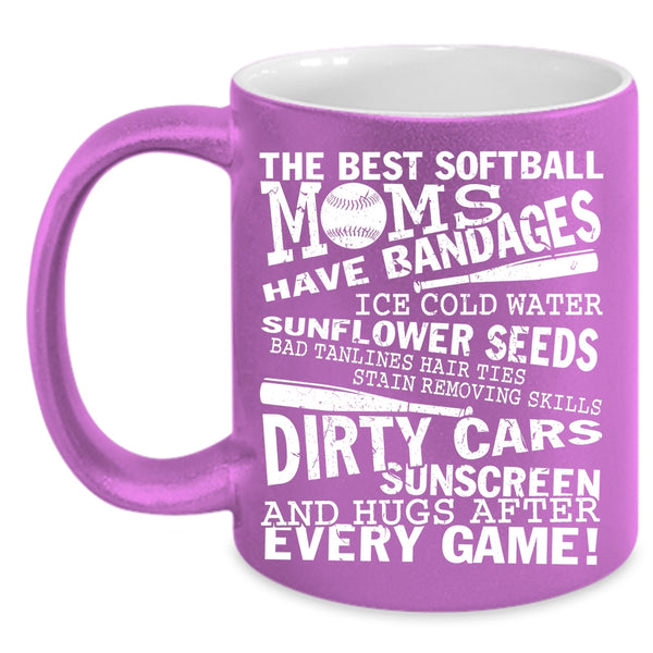 The Best Softball Moms Coffee Mug, I Love Softball Coffee Cup