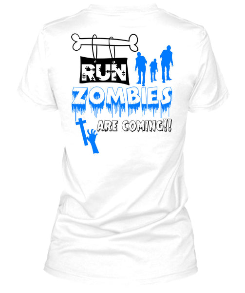 Run Zombies Are Coming T Shirt, Wait For Halloween T Shirt