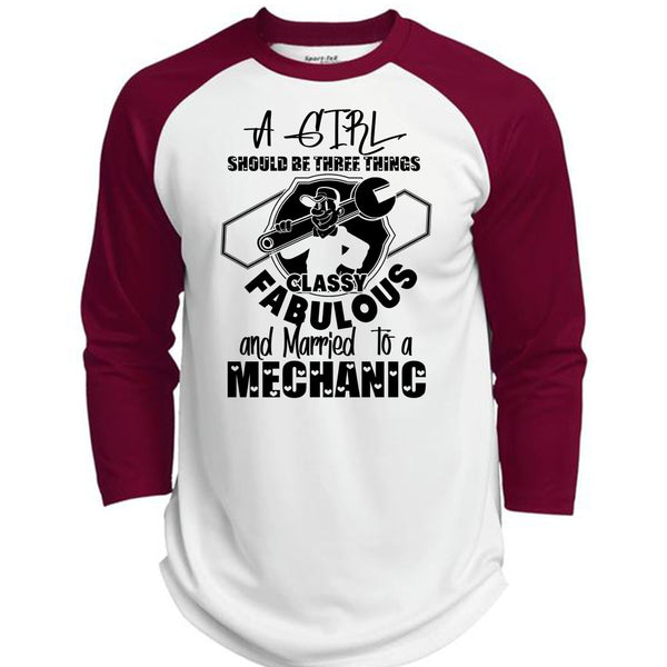 Married To A Mechanic T Shirt, I Love Mechanic T Shirt, Awesome T-Shirts  (Polyester Game Baseball Jersey)