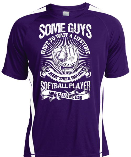 Favorite Softball Player T Shirt, Mine Calls Me Dad T Shirt, Cool Shirt