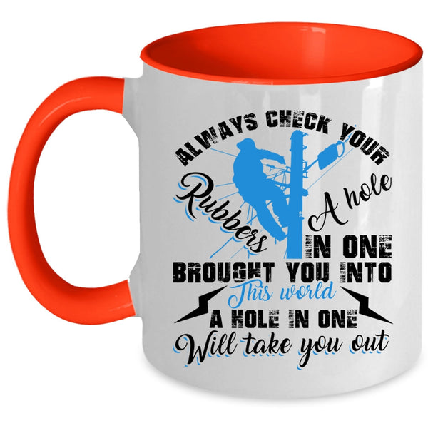 Best Gift For Lineman Coffee Mug, Awesome Lineman Accent Mug