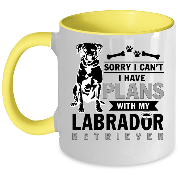 Dog Lovers Coffee Mug, I Have Plans With My Labrador Accent Mug