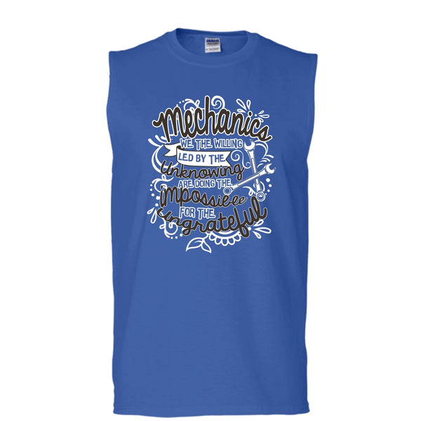 Mechanic We The Willing T Shirt, I'm A Mechanic Tank Top (Men's Cotton Sleeveless)