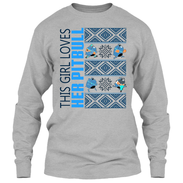 This Girl Loves Her Pitbull T Shirt, Pitbull Merry Christmas T Shirt