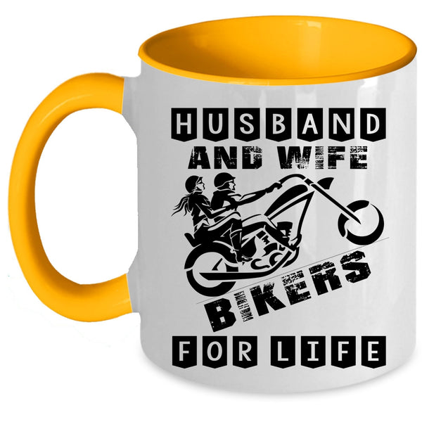 Bikers For Life Coffee Mug, Husband And Wife Accent Mug