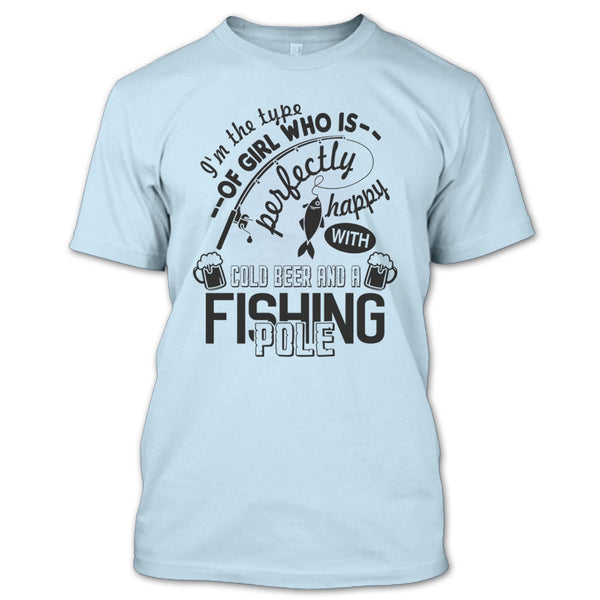 Pretty Happy With Cool Beer T Shirt, Coolest Fishing Lover T Shirt