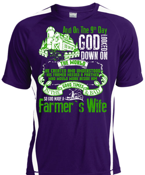 God Made A Farmer's Wife T Shirt, Being A Farmer T Shirt, Cool Shirt