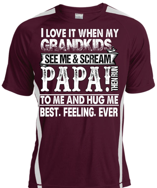 Grandkids See Me And Scream Papa T Shirt, Being A Papa T Shirt, Cool Shirt