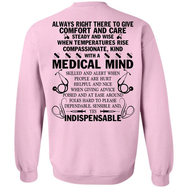 Being A Doctor T Shirt, Kind With A Medical Mind Skilled Sweatshirt
