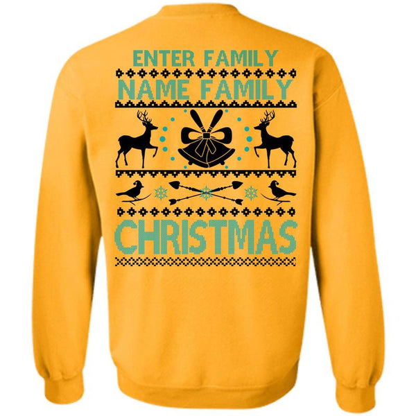 This Girl Loves Christmas T Shirt, Enter Family Name Family Christmas Sweatshirt