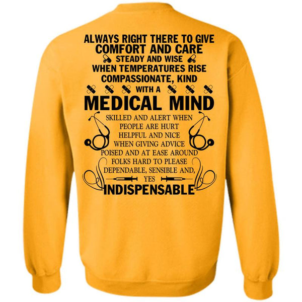 Being A Doctor T Shirt, Kind With A Medical Mind Skilled Sweatshirt