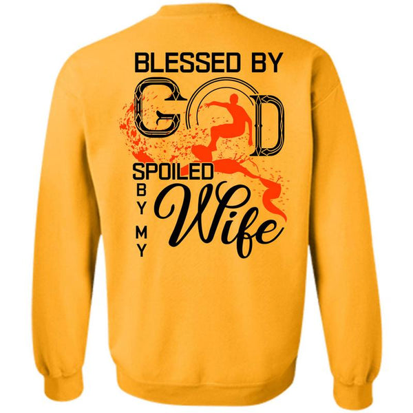 I Love My Wife T Shirt, Blessed By God Spoiled By My Wife Sweatshirt