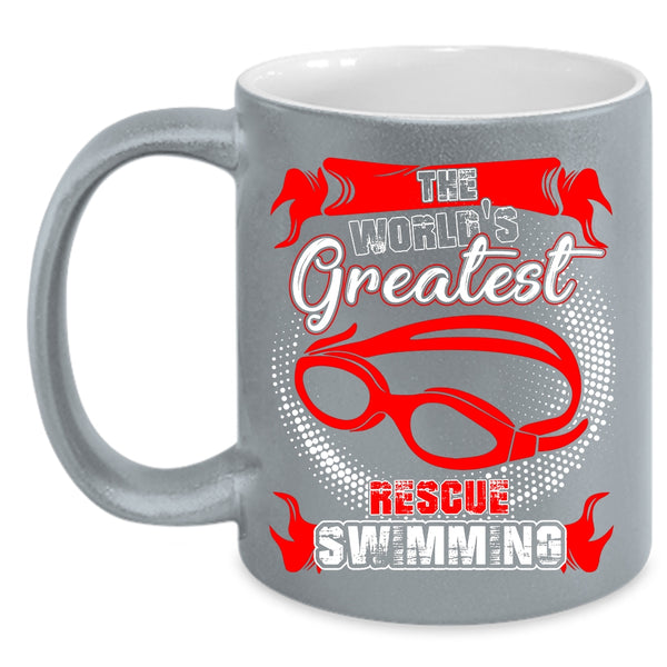 The World's Greatest Rescue Swimming Coffee Mug, Funny Swimming Coffee Cup
