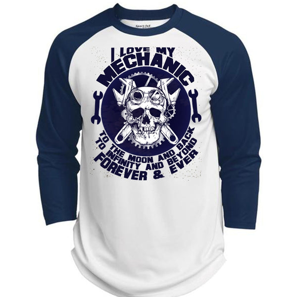 I Love My Mechanic T Shirt, Moon And Back T Shirt, Awesome T-Shirts  (Polyester Game Baseball Jersey)