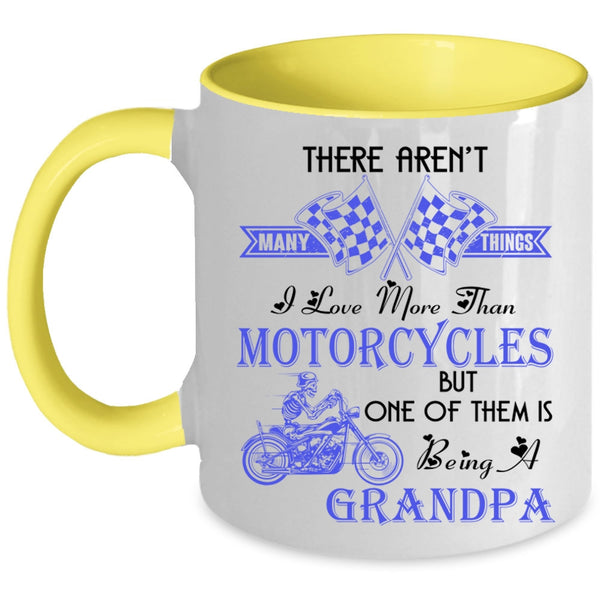 Being A Grandpa Coffee Mug, I Love Motorcycles Accent Mug