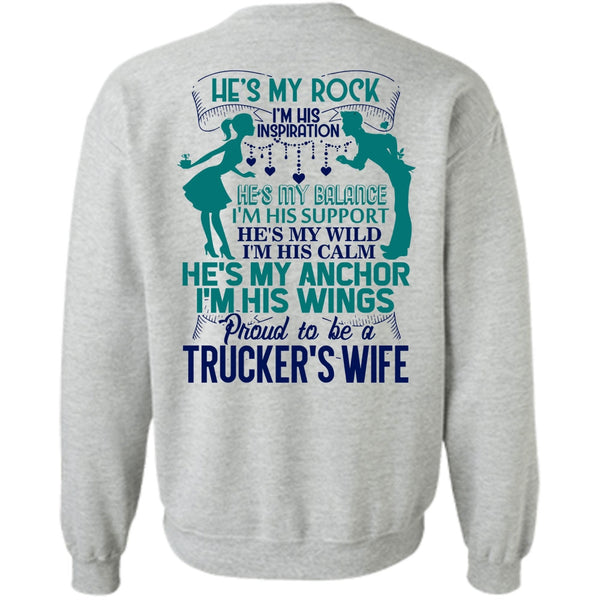 I Love Trucking T Shirt, Proud To Be A Trucker's Wife Sweatshirt