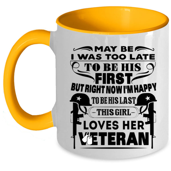 Couple Coffee Mug, This Girl Loves Her Veteran Accent Mug