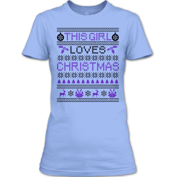 This Girl Loves Christmas T Shirt, Awesome Merry Christmas T Shirt