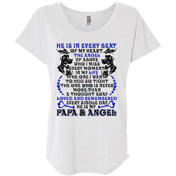 He Is In Every Beat Of My Heart T Shirt, I Love Papa T Shirt, Awesome T-Shirts