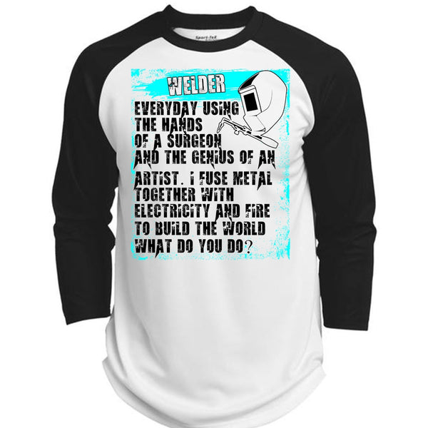 A black t-shirt with the shopify logo