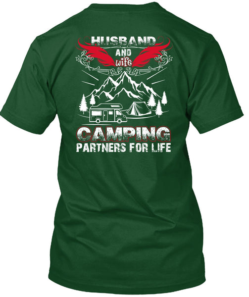 Husband And Wife Camping Partners For Life T Shirt, Being A Husband T Shirt