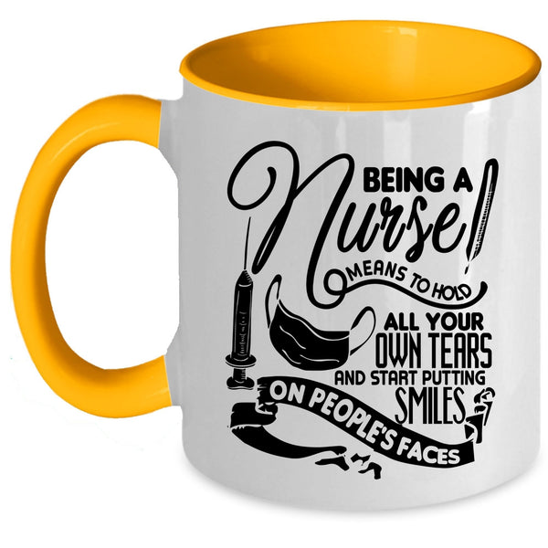 Funny Gift For Nurses Coffee Mug, Being A Nurse Accent Mug