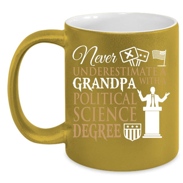 Grandpa With A Political Science Degree Coffee Mug, Awesome Grandpas Coffee Cup